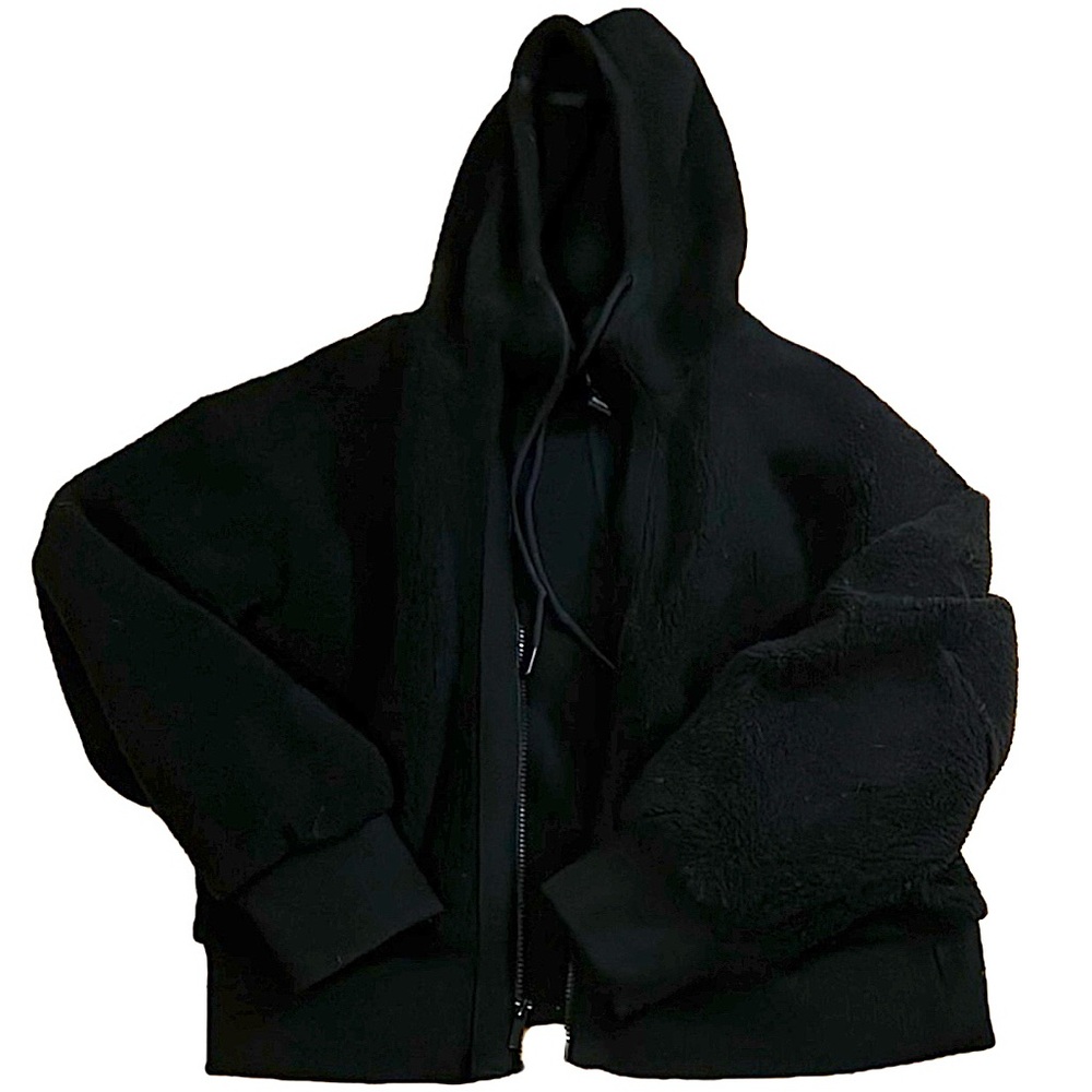 All in Motion Black Hooded Sherpa Jacket
